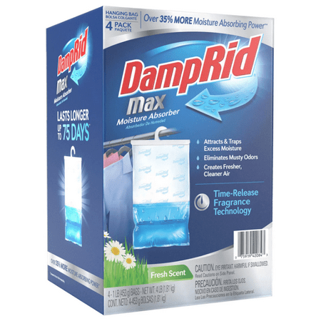 DampRid Max Moisture Absorber Fresh Scent Hanging Bag  3/4 pk