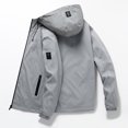 thumbnail image 4 of Xzbqbs Mens Rain Jackets Waterproof with Hood Lightweight Zip Up Hooded Coat Casual Solid Fishing Hiking Workout Running Jacket, 4 of 6