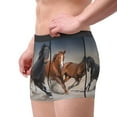 thumbnail image 2 of Fotbe Running Horses Men’s Total Support Pouch Boxer Briefs, X-Temp Cooling, Moisture-Wicking Underwear, Regular, Long-leg and Trunk-XX-Large, 2 of 5