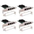 thumbnail image 2 of 4X Network Cards Network/Lan Adapter PCI-E Network Card Realtek RJ45 Internet Ethernet Gigabit 4 Port Network Card,4 * ethernet card 4 * Bracket,green, 2 of 8