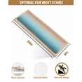 thumbnail image 4 of Stair Treads for Wooden Steps,Navy Blue Brown Ombre Peel Stick Stair Treads with Adhesive,Teal Gradient Color Modern Abstract Art Non Slip Indoor Stairs Runner Rugs Mats for Elders Dogs 8"x30" 4PCS, 4 of 7