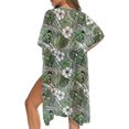thumbnail image 5 of HELLHERO High Quality Fabrics Bathing Suit Cover Up for Beach Vacation Vibe Lightweight Green Floral Pattern, 5 of 6