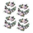 thumbnail image 1 of Guirnalda de flores artificiales estilo granja, guirnalda para centro de mesa, rosa para arco de boda hecha a mano 4 azul blanco, 1 of 9