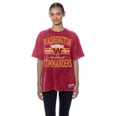 Women s New Era Burgundy Washington Commanders Throwback Oversized T-Shirt