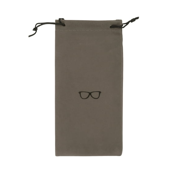 Unique Bargains 1 Pc Drawstring Eyeglass Pouch Portable Eyeglasses Storage Gray