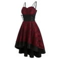 thumbnail image 1 of Vestido de Navidad de manga larga para mujer, vestido de retazos, vendaje asimétrico, hombros descubiertos, 2022, 1 of 4
