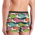 thumbnail image 6 of Salouo Lantern Koi Fish Print Men's Boxer Briefs,Breathable Underwear Elastic Waistband Briefs for Men -Small, 6 of 8