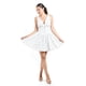 thumbnail image 5 of Vestido bordado de flores Roman Fashion /Juvenil, 5814 (Blanco /flor azul) blanco CH, 5 of 5