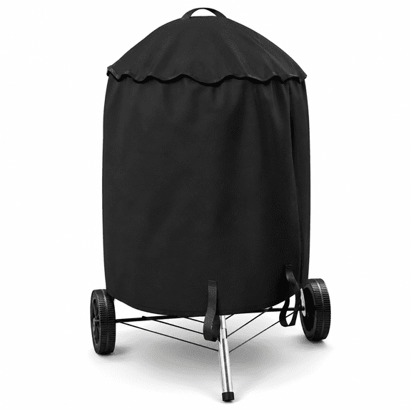 22 Inch Charcoal Grill Cover for 22 inch Weber Grill- Kettle BBQ Gas Grill Cover with Hook&Loop and Drawstring,Waterproof and Anti-UV Material for All Season (22 inch)