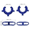 thumbnail image 4 of Uxcell Plastic Mounting Clamp Lab Joint Clip for 29/26 or 29/42 Glass Taper Joints Blue 5 Pack, 4 of 5