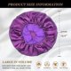 thumbnail image 3 of 2pcs Large Satin Bonnet,silk Bonnet Hair Wrap For Sleeping, Sleep Cap With Elastic Soft Band (purple,gold), 3 of 5