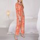 thumbnail image 3 of Balery Beautiful Corals Conjunto de Pijama con Estampado para Mujer, Conjunto de Dos Piezas con Manga Larga, Ropa de Dormir Suave con Bolsillos, Pijamas Cómodos-Medium, 3 of 7