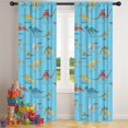 thumbnail image 5 of Blackout Kids Curtains,LightBlue Cartoon Dinosaurs Skeletons Pattern Childrens Insulated Curtains Set Of 2,Bedroom Essentials,Toddler Room Decor 42"x84", 5 of 5