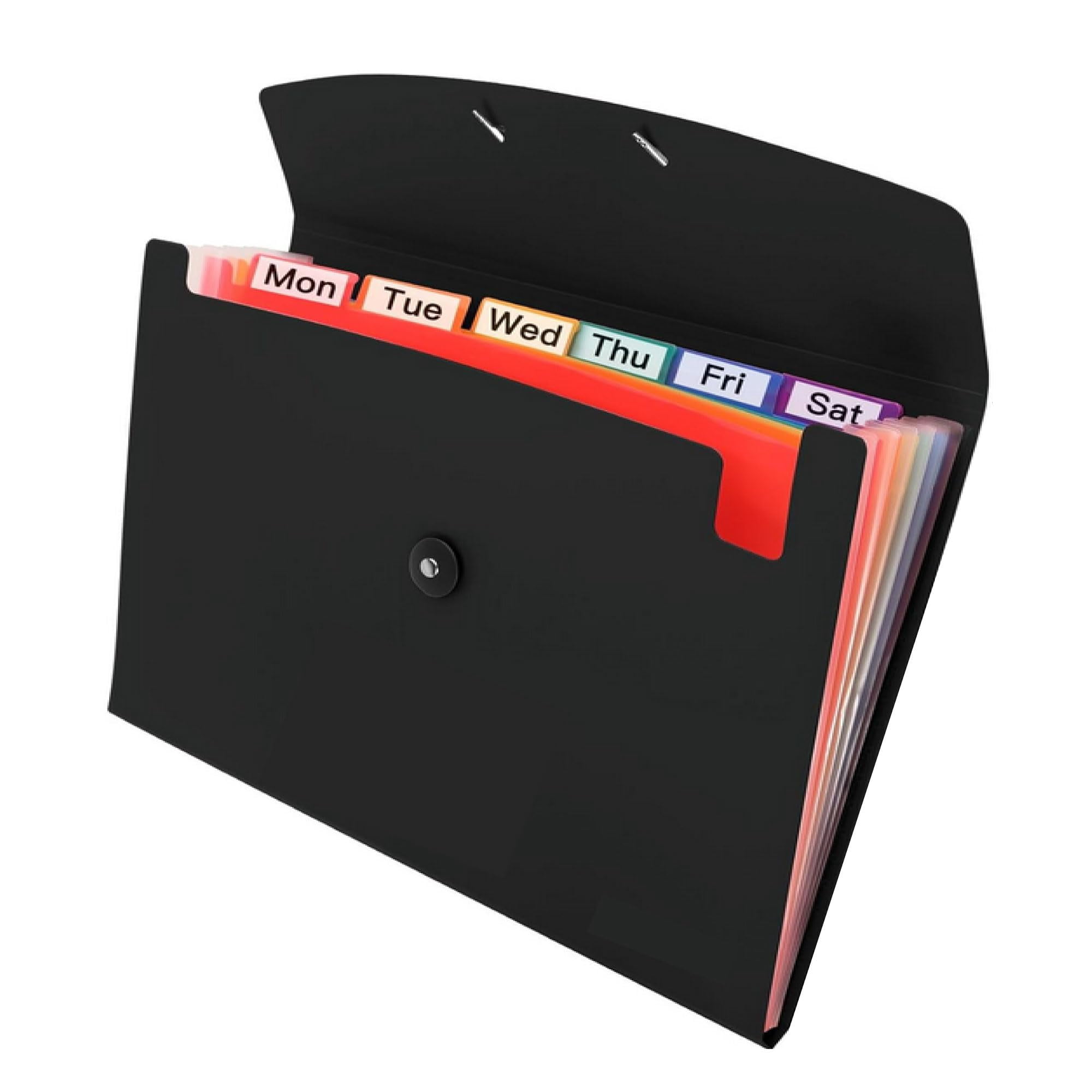 50 Pack of Bulk Wholesale 7 Pocket Accordion File Folder Holder Organizers with Color Tabs for Letter Size Paper, Documents, Receipts, Students, Teachers and Office Administrators