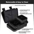 thumbnail image 2 of Bento Kids Lunch Box, 6 Compartments BPA Free Bento Box for Kids, Lunch Containers, Dishwasher Safe Back to School Snack Lunch Box, Ideal Portion Sizes On-the-Go Meal,School(Black), 2 of 7