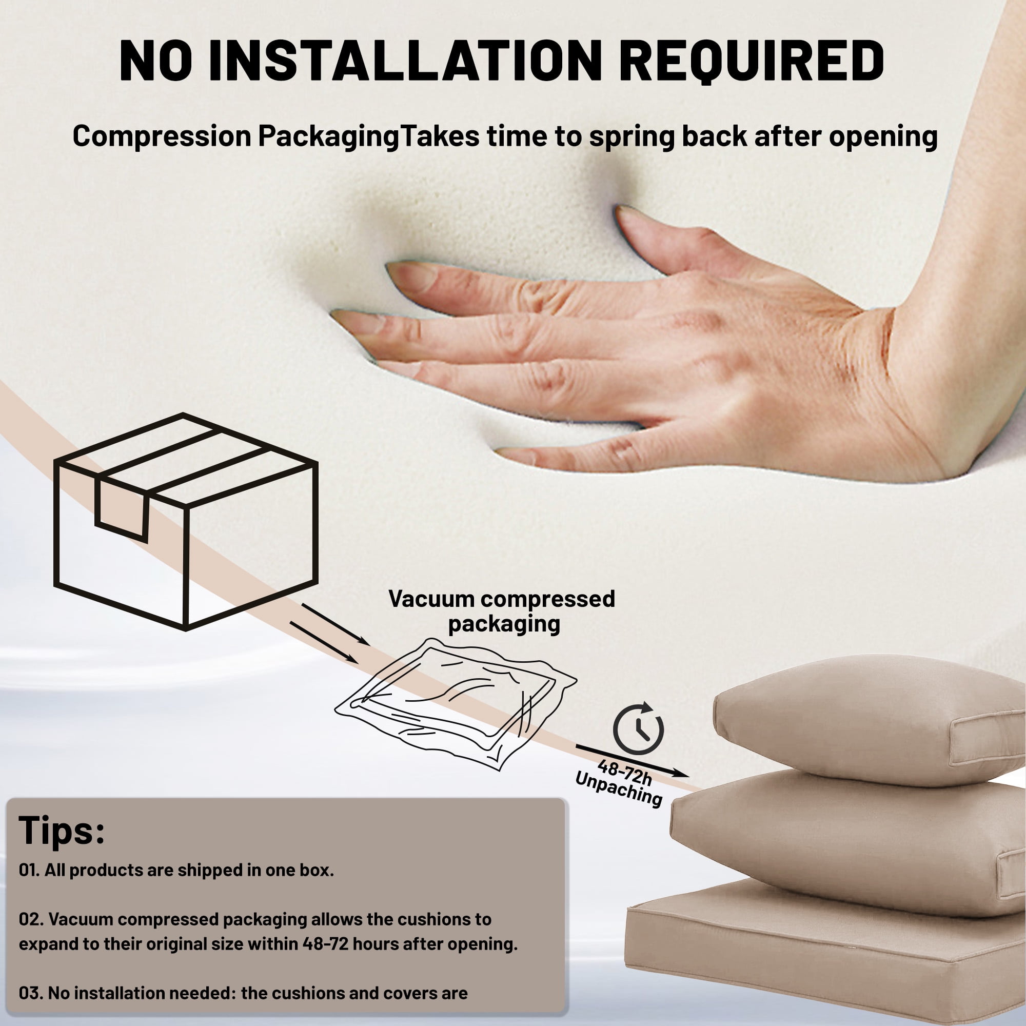 14 Piece Outdoor Replacement Cushions for Patio Furniture, Water-Repellent Outdoor Sectional Cushions for 6 Seat Sectional Patio Conversation Sets, Patio Sofa Cushions for Outdoor Couch