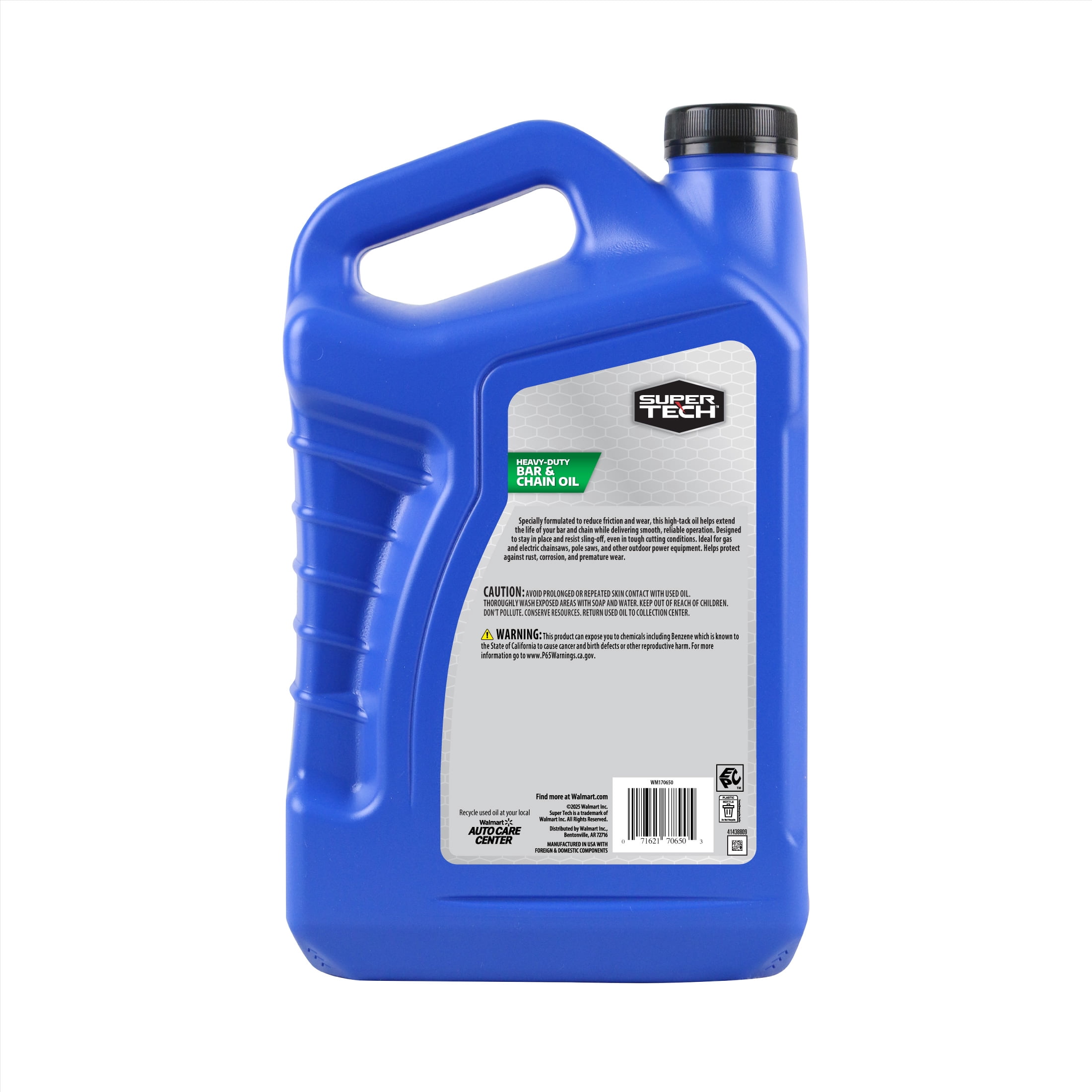 Super Tech 5 Qt Bar and Chain Lubricating Oil for Chainsaws