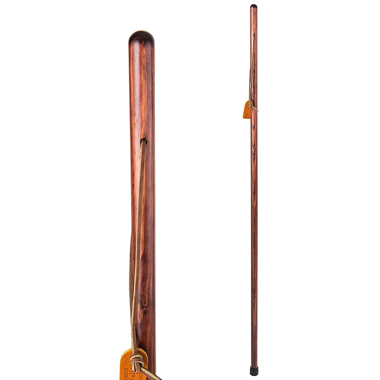 Brazos 55" Free Form Pine Wood Walking Stick Hiking Trekking Pole, Red