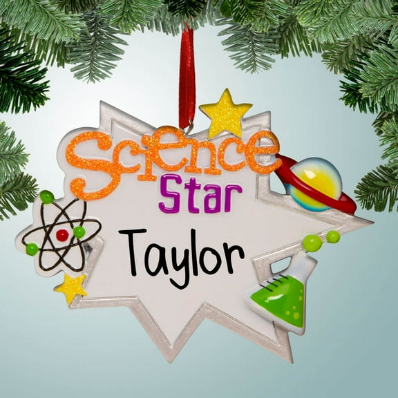 Personalized Science Star Christmas Ornament - Kindergarten - Teacher Gifts - Appreciation - Elementary School