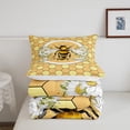 thumbnail image 4 of YST Cute Honeybee Comforter Set, Spring Garden Geometric Bedding, King, 4 of 5