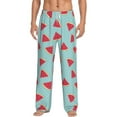 thumbnail image 2 of Goofa Watermelon Printed Soft Pajama Pants for Men, Wide Leg Comfy Casual Lounge Yoga Pants-Small, 2 of 9