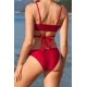 thumbnail image 2 of Bikini para Mujeres Set Push up Wrap Traje de baño Ajustable Tie Low Waist Trajes de baño de Dos Piezas Trajes de baño Rojo XL Rojo XL Xishao ropa, 2 of 2