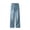 002 Dark Blue, variant on Lpmadey Men's Regular Fit Straight Leg Jeans Drawstring Elastic Waist Casual Denim Pants Vintage Outdoors Trousers