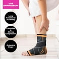 thumbnail image 7 of SPRINGBOK Ankle Support with Binder | Adjustable Compression Band for Men & Women | Band with Elastic Strap for Ankle Pain | Stretchable Ankle Wrap for Sports (Black) 1 Piece XL Size, 7 of 7