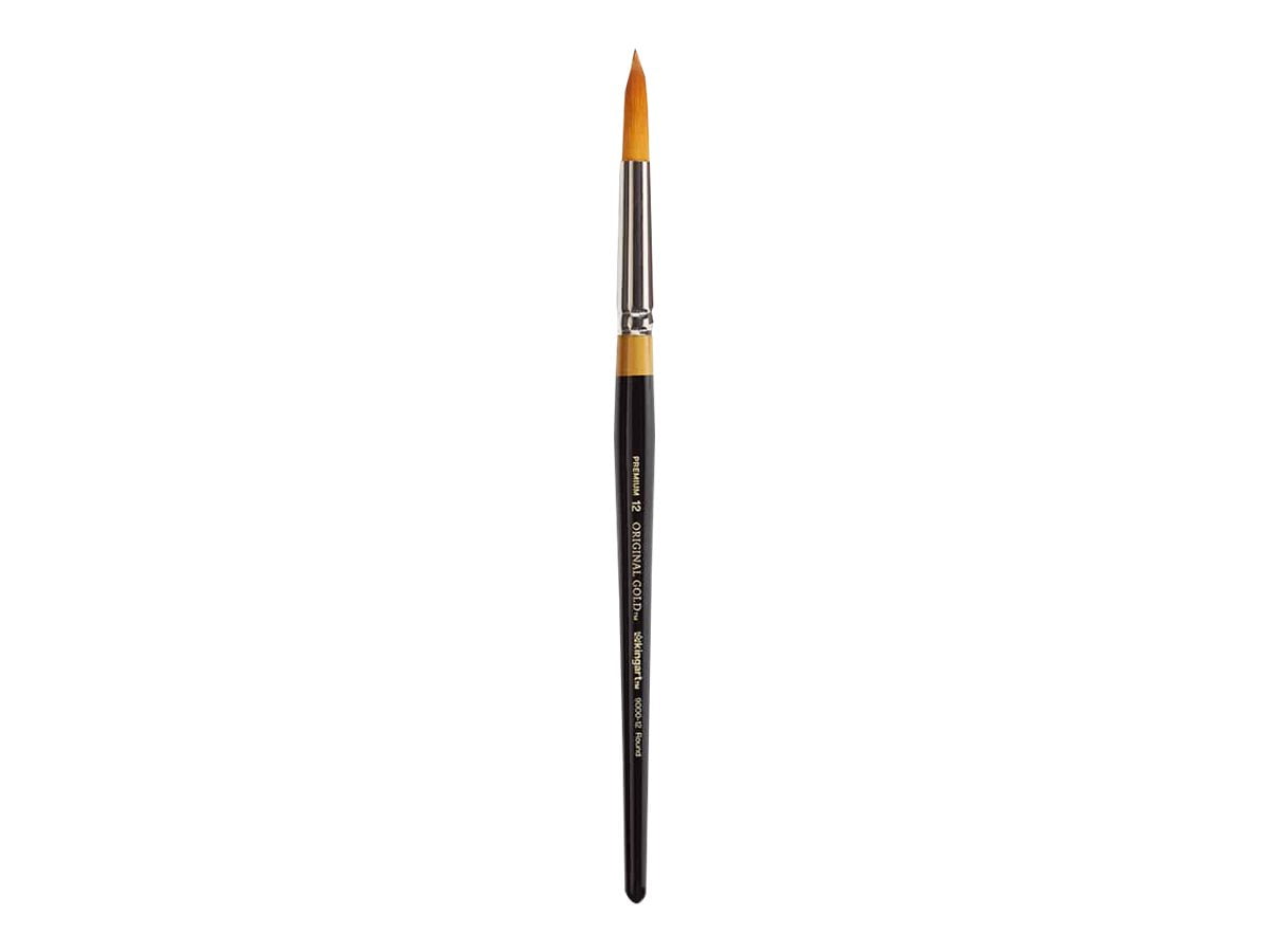 Kingart, Original Gold 9000 Round Series, Premium Golden Taklon Artist Brush, Set of 8, for All Ages