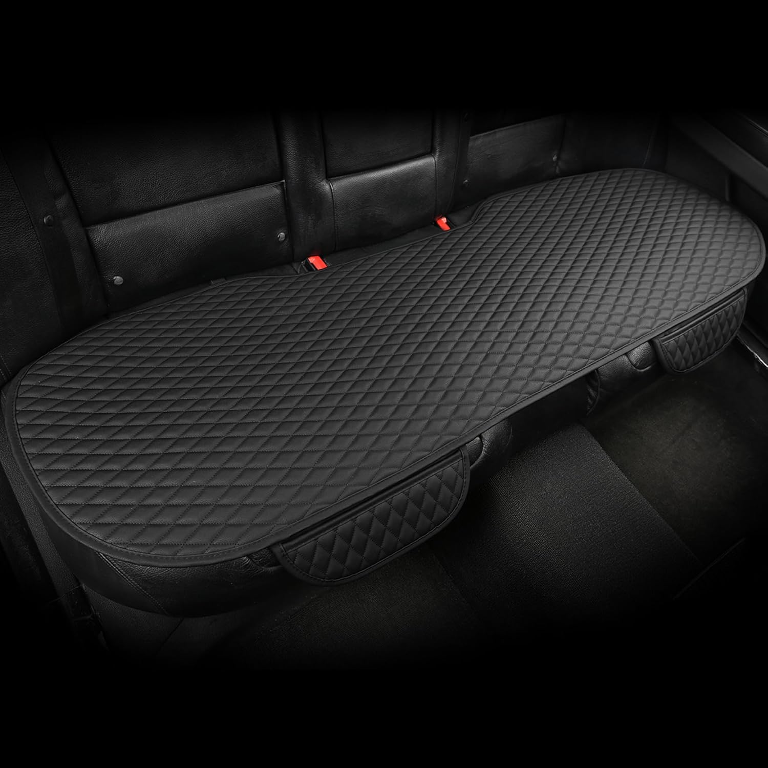 Universal PU Leather Full Surround Car Seat Cover Cushion – Front Bench Seat Protector Pad For Most SUVs & Trucks