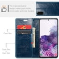 thumbnail image 6 of Leather Case for Samsung Galaxy S20FE Card Slot Folio Flip Wallet Case for Samsung Galaxy S20FE Premium PU Magnetic Kickstand Cover Soft TPU Inner Case Blue, 6 of 14