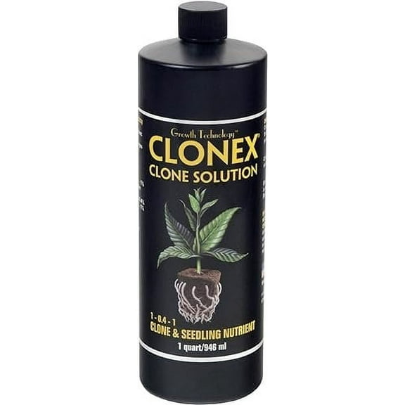 Clonex Clone Solution Clone & Seedling Nutrient, Quart, Brown/A Sngl pk