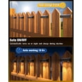 thumbnail image 5 of JOFIOS Luces solares para valla, paquete de 8, 50 lúmenes, luces solares para valla exterior con 12 modos, luces solares LED con brillo de color RGB, luces solares impermeables para exteriores, para p, 5 of 5
