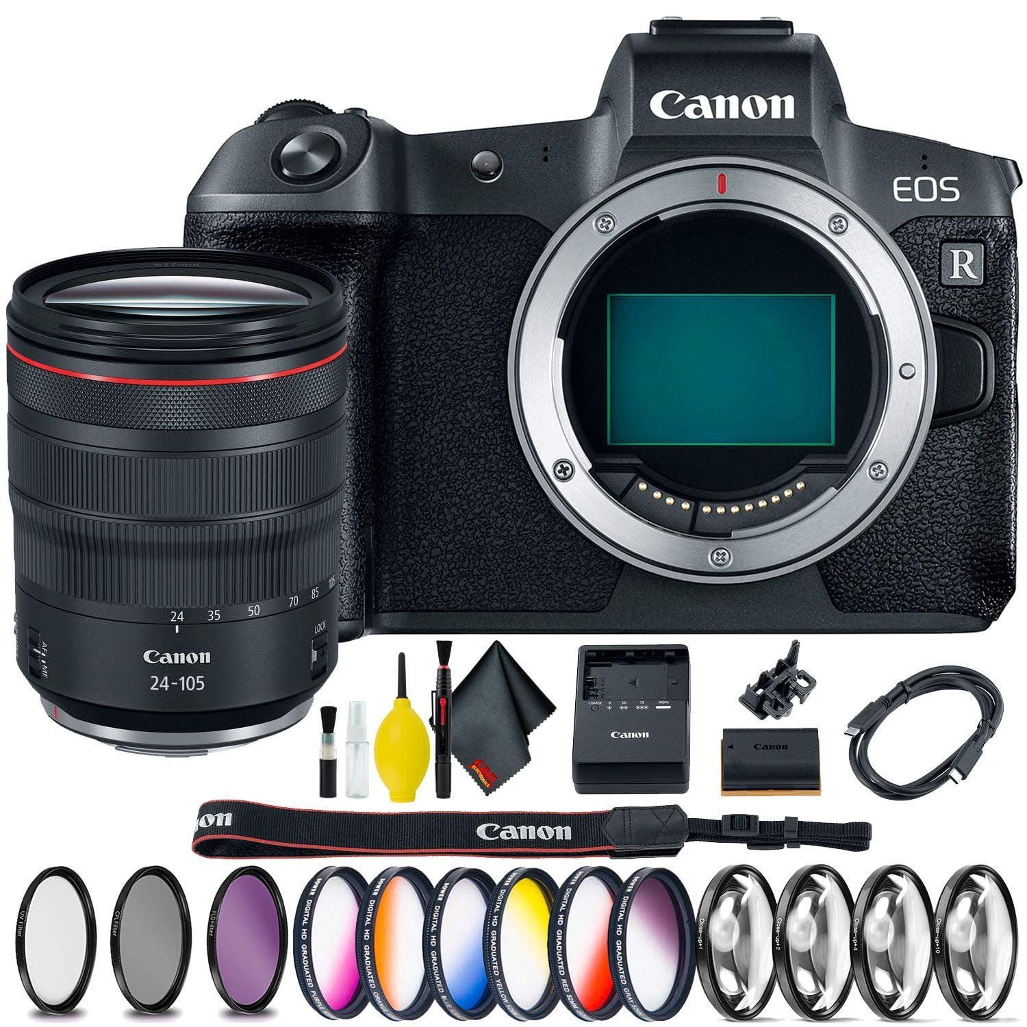 Canon EOS R Mirrorless Digital Camera + Canon R 24-105mm Lens Kit ...