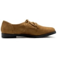 thumbnail image 5 of Ollio Women's Classic Flat Shoes Lace Up Faux Suede Oxfords ZM2910, 5 of 6