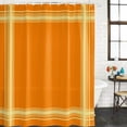 thumbnail image 4 of Small Stall Shower Curtain 48x72 Inch Narrow Half Size Burnt Orange Bath Curtains Bathroom Decor, Retro Bohemia Minimalist Grid Lines Texture Waterproof Fabric Shower Curtain Set with Hooks 48 Inch, 4 of 7