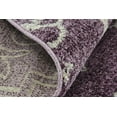 thumbnail image 4 of Unique Loom Damask Rug Purple/Silver 8' Round Traditional Perfect For Dining Room Entryway Bed Room, 4 of 8