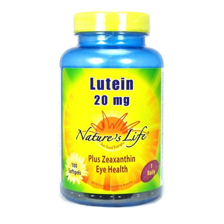 Lutein 20 mg 20 mg By Nature's Life - 100 Softgels