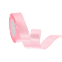 Satin Ribbon 1 Inch 24 Yards Solid Polyester Satin Ribbons for Gift Wrapping Wedding Party Decoration Flower Bouquet Crafts Christmas, Pink
