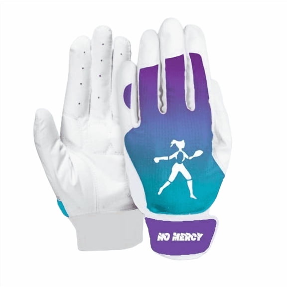 No Mercy Women's Softball Batting Glove - Purple - Small