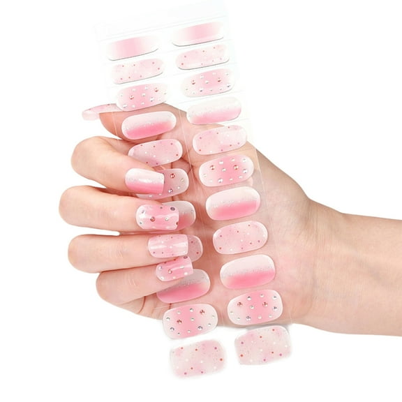 Cured Gels Nails Strips French Styles Gels Nails Stickers Bronzing Nails Polish Strips Gels Nails Wrap Nails Art Stickers