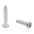 thumbnail image 1 of Tornillos autorroscantes de cabeza plana Uxcell 0.08''x 0.39'' fijaciones de tornillos pernos de acero inoxidable 316 tono plateado 50 Pcs, 1 of 3