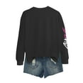 thumbnail image 4 of Pop cazadora para niña Demo-n Hunters Printed Anime Print Long-Sleeved Sweatshirt （Black）, 4 of 4