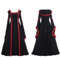 thumbnail image 4 of 30% Off Medieval Women Hooded Dresses Gothic Renaissance Queen Cosplay Long Dress Halloween Female Retro Fancy Costume, 4 of 5