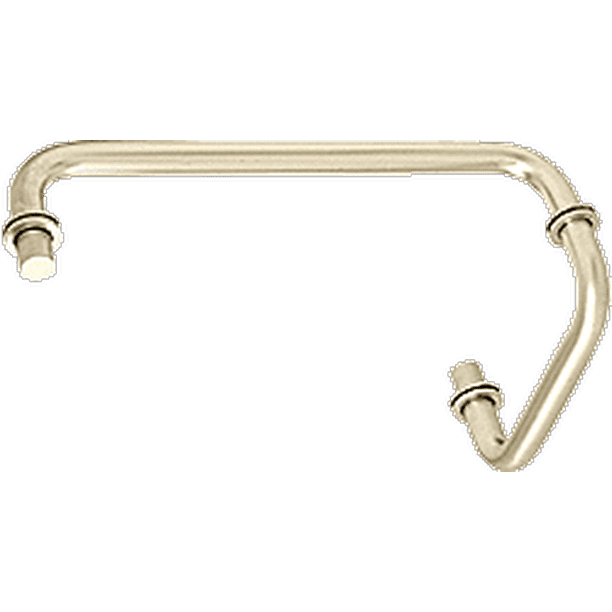 CRL SDP6TB12BN Brushed Nickel 12" Towel Bar with 6" Pull Handle