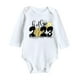 thumbnail image 1 of Gibobby Pañalero de algodón Mi primera ropa de Año Nuevo para recién nacido, bebé, niño y niña, trajes de Año Nuevo, conjunto de mono con estampado de letras(Blanco, 3-6 Meses), 1 of 5