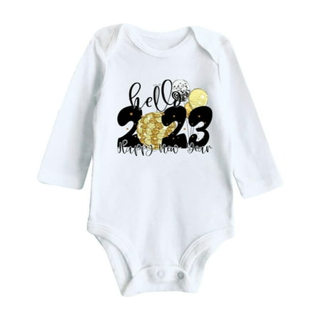 

My First New Year Clothes Baby Boy Girl New Year Outfits Letter Print Romper Jumpsuit Outfits Set Neutral Clothes Baby Boy Clothes Bear