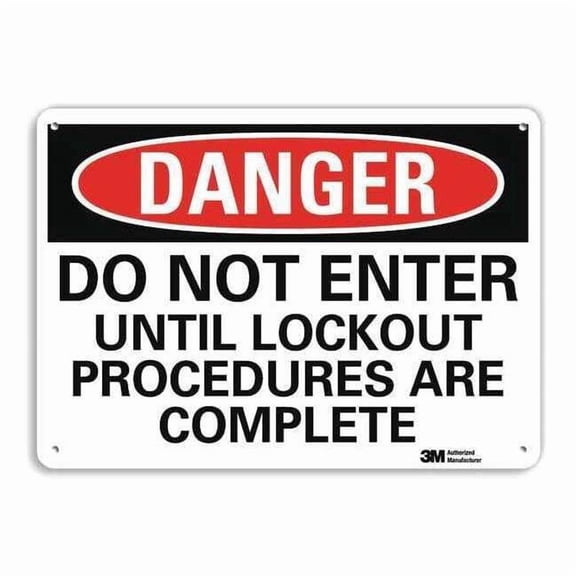 Lyle Danger Sign,10 in x 14 in,Aluminum U3-1324-RA_14X10