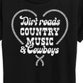 thumbnail image 3 of Instant Message - Dirt Roads, Country Music, & Cowboys - Women's Short Sleeve Graphic T-Shirt, 3 of 6