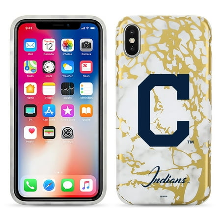 Cleveland Indians Case - Cleveland Indians Marble iPhone X Case - No Size